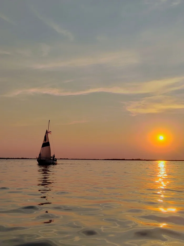 Sun, yacht - My, Khabarovsk, The photo, Дальний Восток, Landscape, Yacht, Sunset