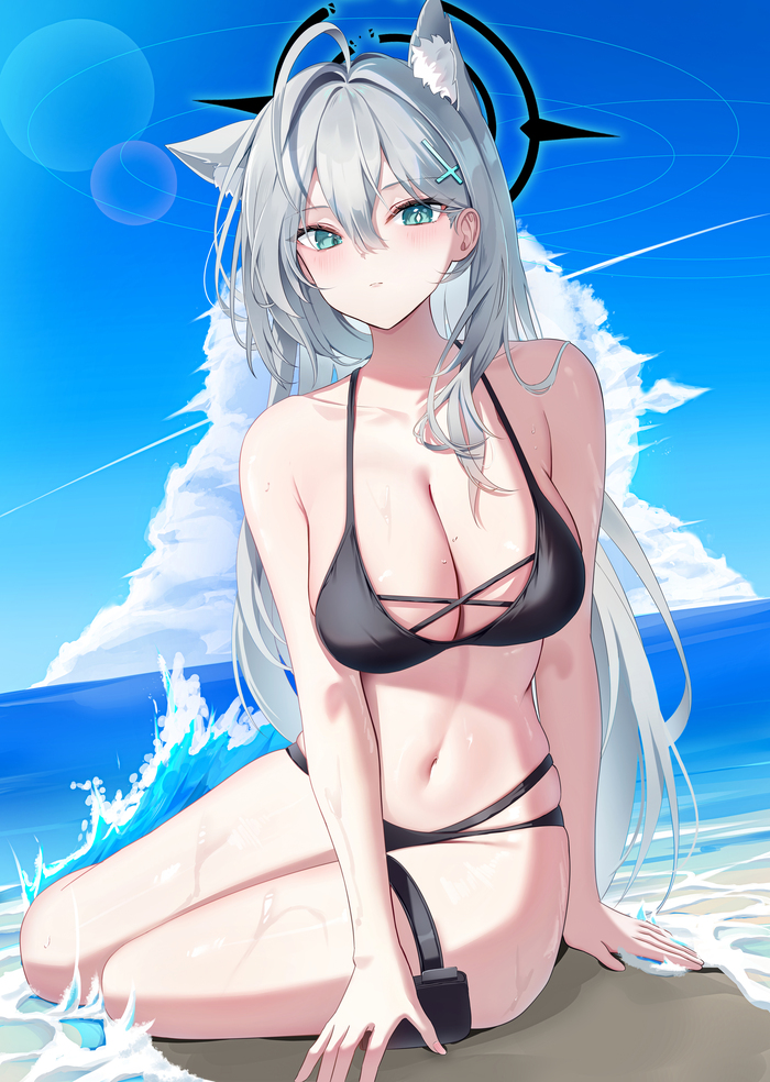 Shiroko Anime Art, , Blue Archive, Shiroko Terror, , Animal Ears, 