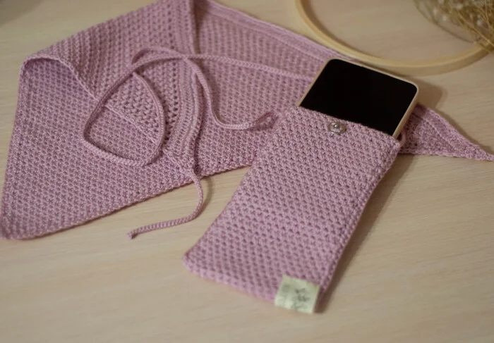 My knitting experiments, a crochet handbag for a smartphone - My, Сумка, Y2k, Crochet, Accessories, Needlework, Handmade, Knitting, Needlework without process