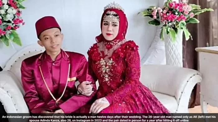 You need to have balls of iron to pull this off... - Расследование, The crime, Deception, Punishment, Wedding, Honeymoon, Indonesia, Indonesians, Groom, Bride and groom, Appearances are deceptive, Dressing up, Love, Bride, Daughter-in-law, Wife, Married, Negative