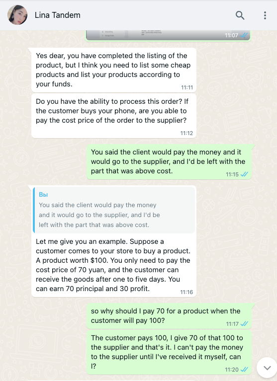 How they are trying to scam Tandem on the social network - My, Deception, Internet Scammers, Tandem, Language learning, Divorce for money, Fraud, Longpost, Negative