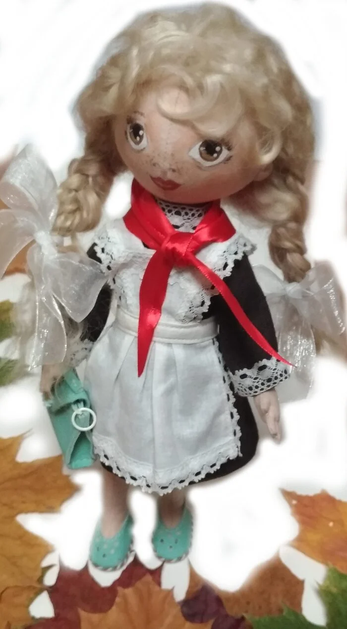 Were anyone's school years wonderful? - My, Needlework without process, Friday tag is mine, Longpost, Textile doll, Interior doll, Manual_Work, Handmade