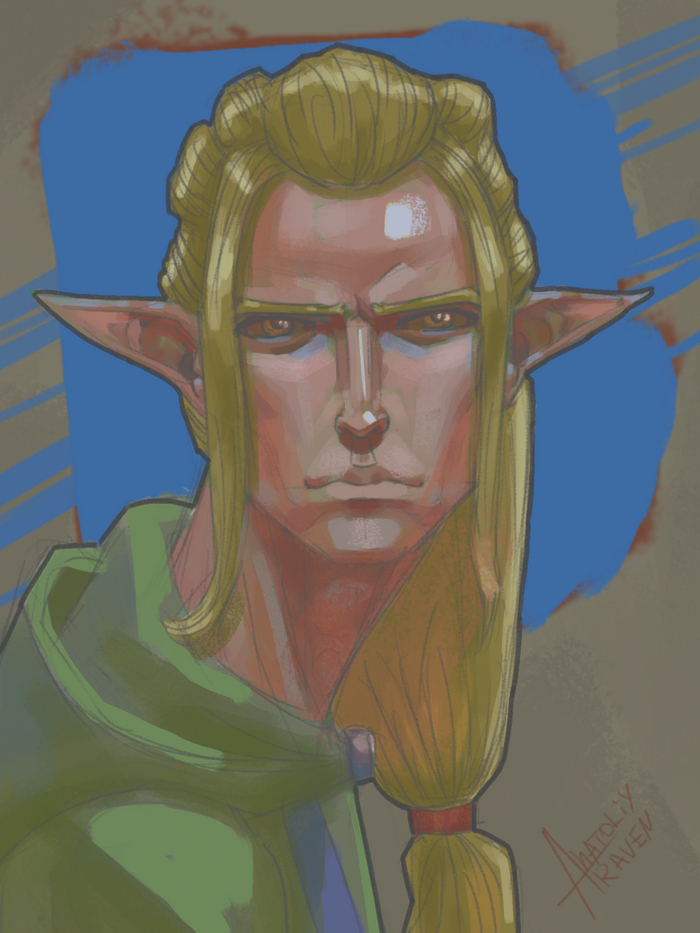 Портрет эльфа-волшебника