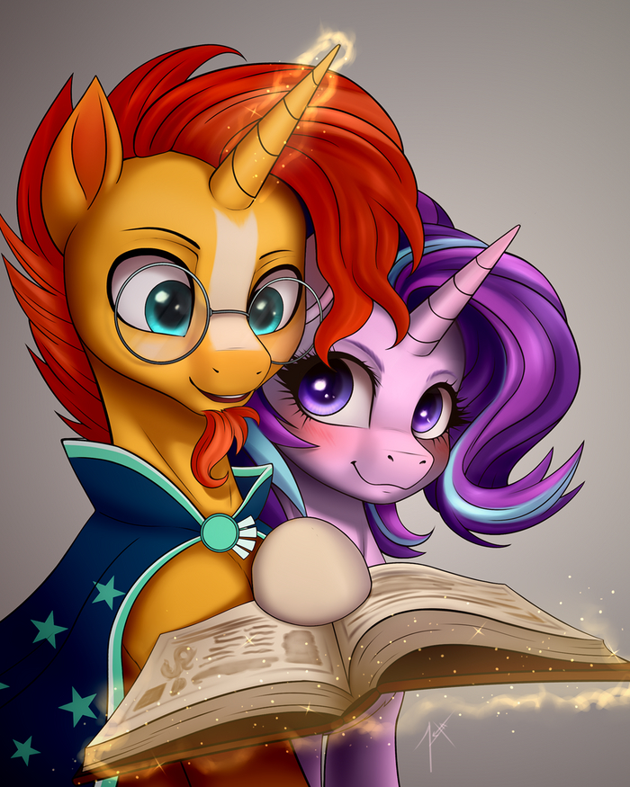  My Little Pony, Ponyart, Starlight Glimmer, Sunburst, , Zetamad