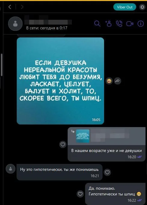 Гипотетический шпиц - Viber, Картинка с текстом, Скриншот, Переписка, Девушки