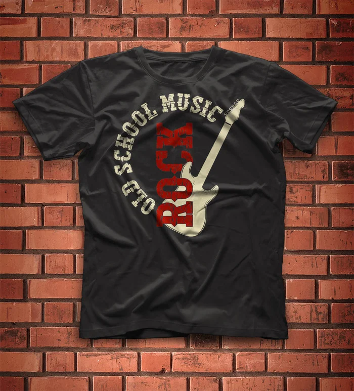 Rock... - My, Print, Art, Concept Art, Merch, T-shirt, Inscription, Vector, Music, Rock band, Youth, Russian rock music, Rock'n'roll, Guitar