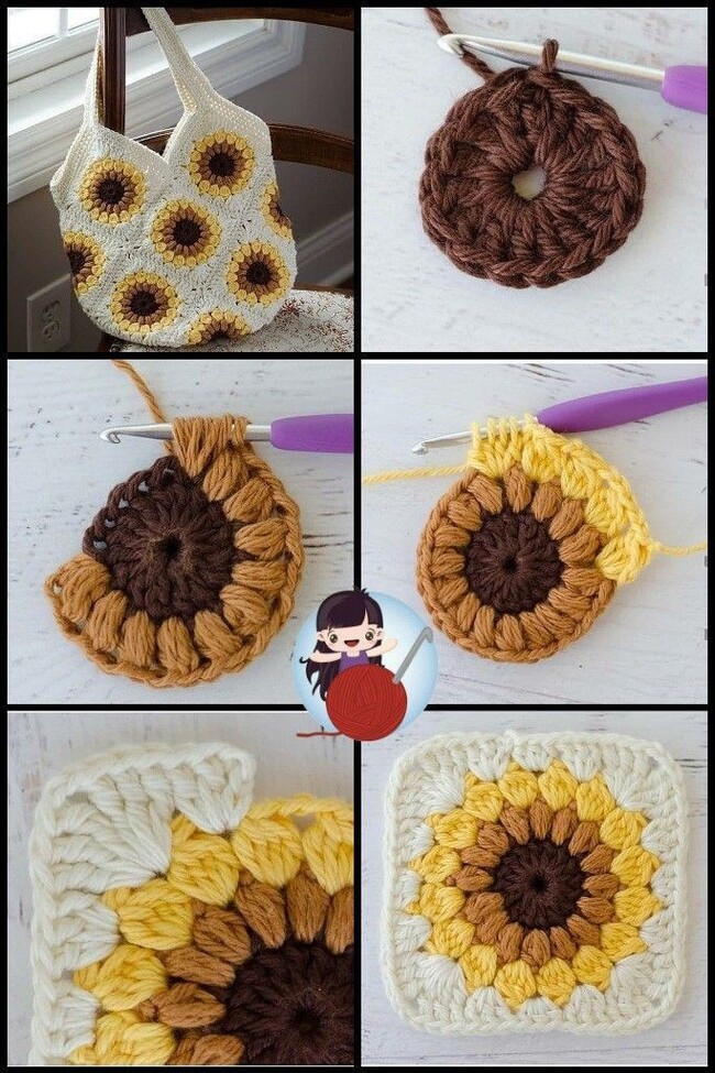 Interesting product ideas based on sunflower motifs - Cloth, Style, Fashion, Idea, Knitting, Scheme, With your own hands, Crochet, Sunflower, Master Class, Longpost, Needlework without process