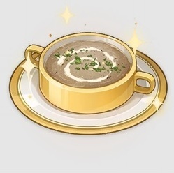 Mushroom cream soup. Cuisine of Teyvat - My, Recipe, Serving dishes, Cooking, Soup, Cream Soup, Games, Computer games, Genshin impact, Food, Dinner, French cuisine, Longpost