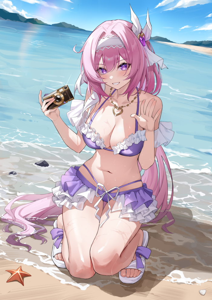 Elisya Anime Art, , Honkai Impact, Elysia, , , , 