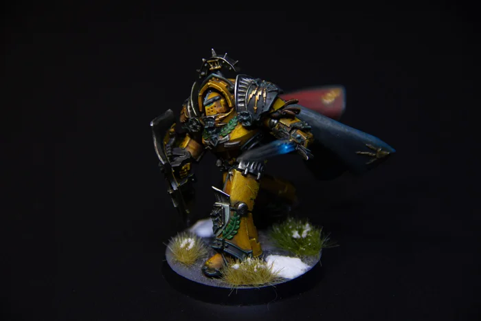 Imperial fist praetor - Моё, Покраска миниатюр, Рукоделие без процесса, Warhammer, Warhammer 40k, Adeptus Astartes, Imperial Fists, Warhammer 30k, Wh miniatures, Horus Heresy, Длиннопост