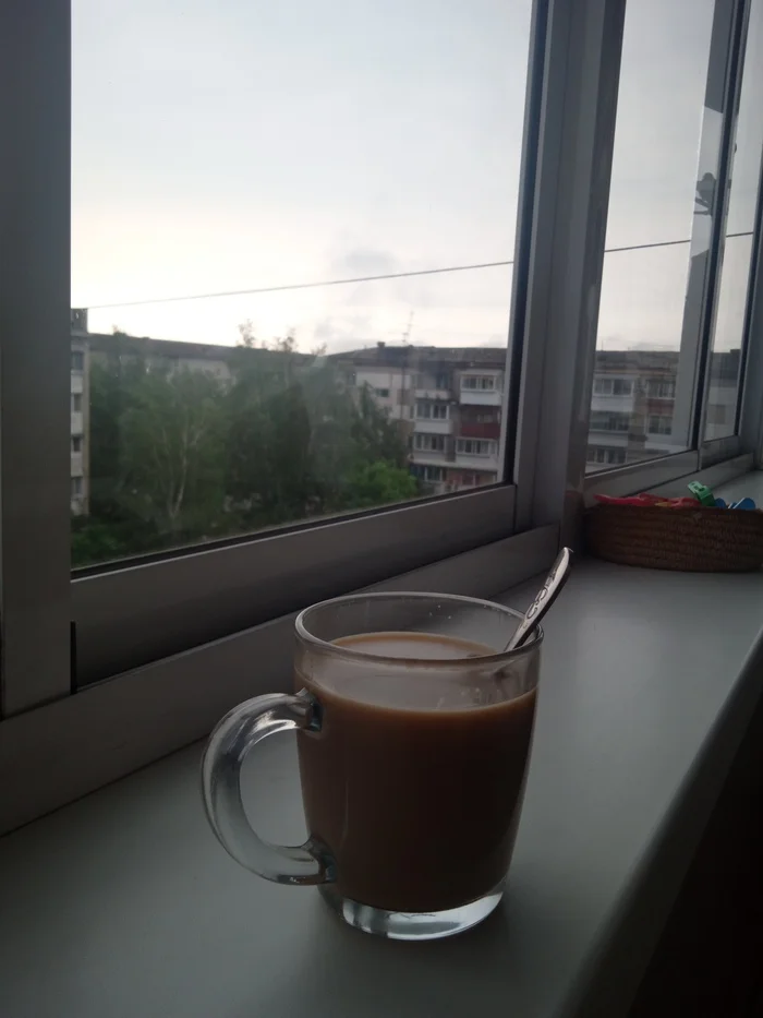 A small bit of happiness - Morning, Balcony, Weekend, Fifth floor, Coffee, June, The photo