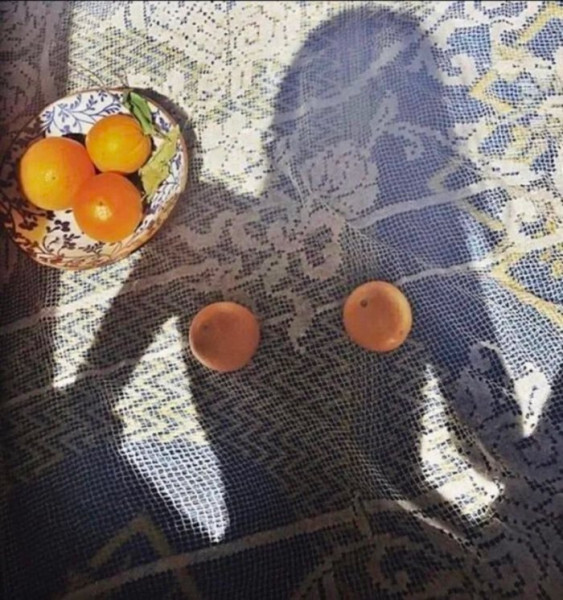 When he asked for a photo without clothes))) - Humor, Picture with text, Girls, Shadow, Orange, Repeat