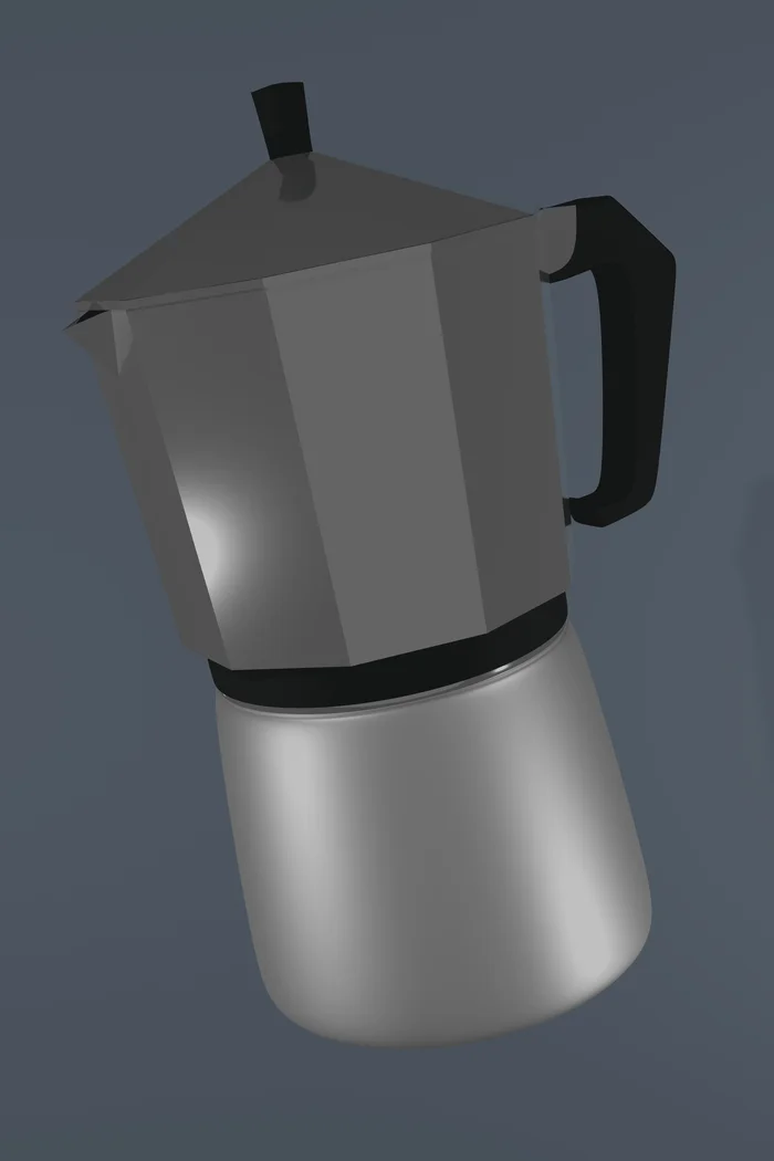 3D coffee maker for My Friday - My, Friday tag is mine, Coffee makers, Blender, 3D modeling, Longpost