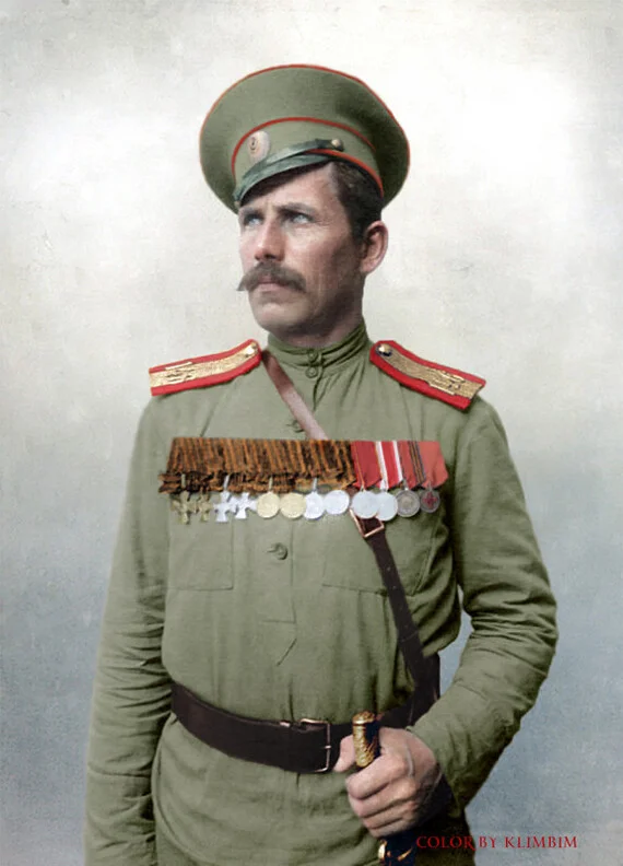 FACES OF THE RUSSIAN EMPIRE - Old photo, Historical photo, Colorization, Российская империя, История России, Russia, Military history, Russians, St. George's cross, The photo