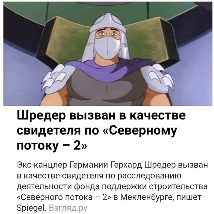 А чо я то!? - Моё, Черепашки-Ниндзя, Северный Поток-2, Шреддер, Это не я, Картинка с текстом