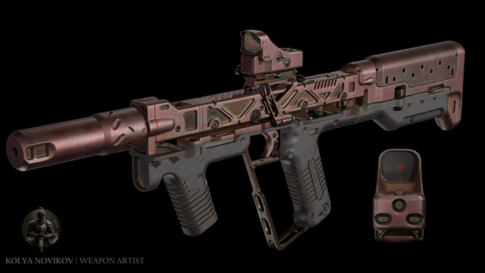 3D  Energy gun , ,  , Gamedev, Game Art, 