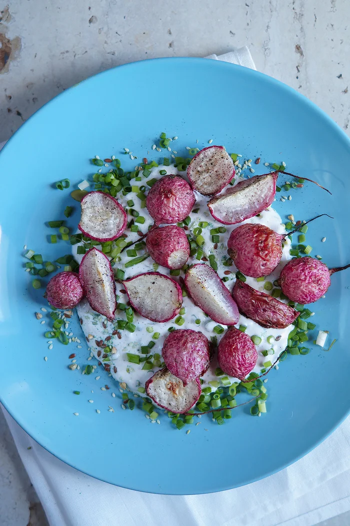 Radishes baked with garlic yogurt and my start to losing weight - My, Recipe, Dinner, Cooking, Serving dishes, Nutrition, Slimming, Foodphoto, Food, Diet, Dinner, Blog, Longpost