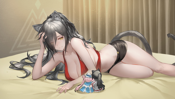 Schwarz Anime Art, , Arknights, Schwarz, Animal Ears, 