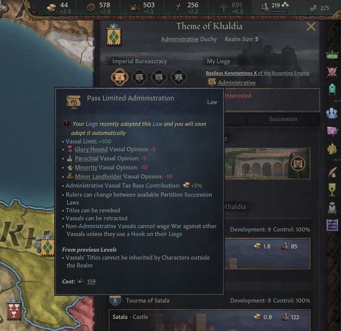 Подсказка второго уровня имперской бюрократии, который скоро будет принят, потому что император недавно изменил закон.