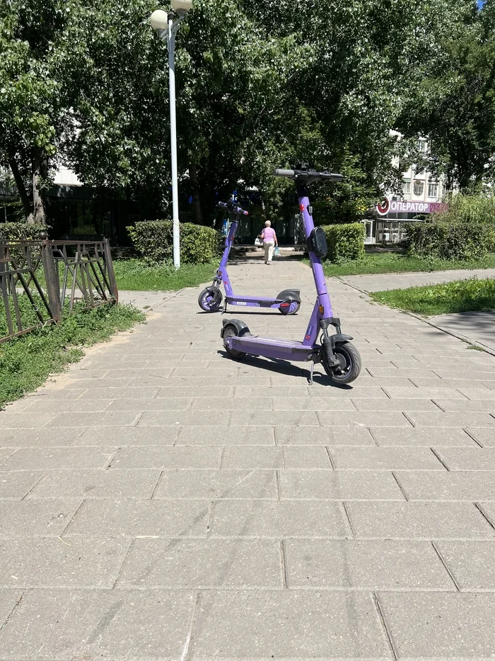 Post-outrage: appeal to scooter riders - My, Kick scooter, Positive, Parking, Problem, Town, Moscow, Saint Petersburg, Kazan, Sochi, Krasnodar, Advocate