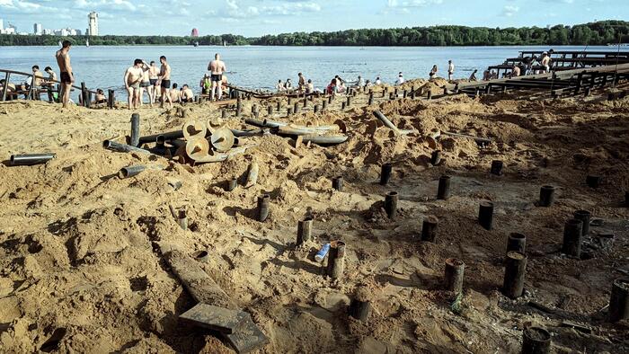 Beach - My, Moscow, Strogino, Camping