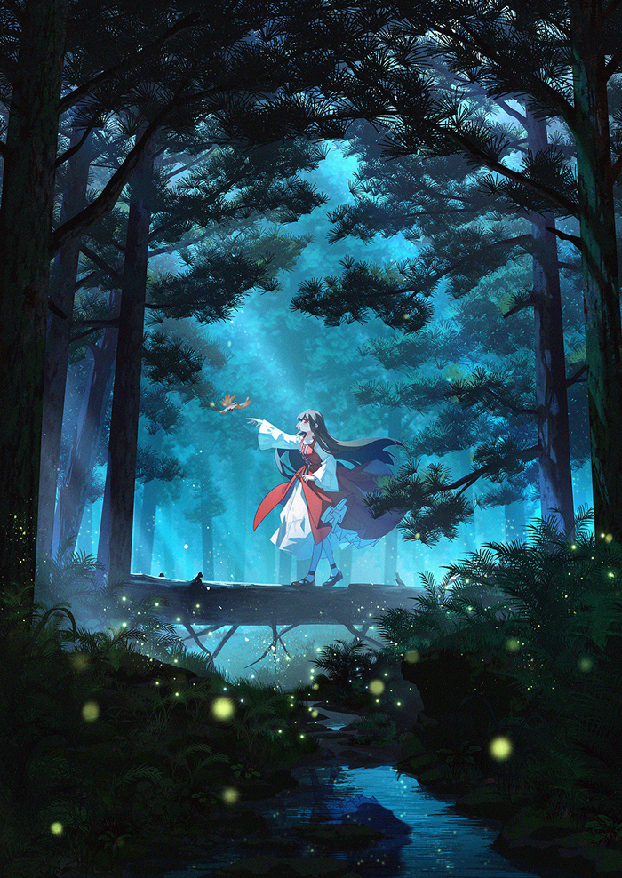  Touhou, Houraisan Kaguya, Anime Art, Game Art, , 