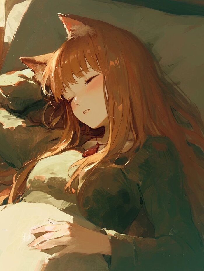   Anime Art, , Holo, Spice and Wolf, Animal Ears, Dobutsu, 