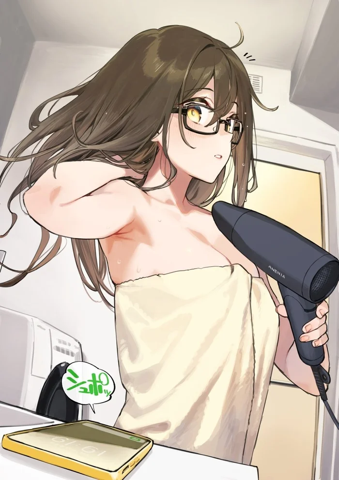 Original - Anime, Anime art, Original character, Glasses, 92m