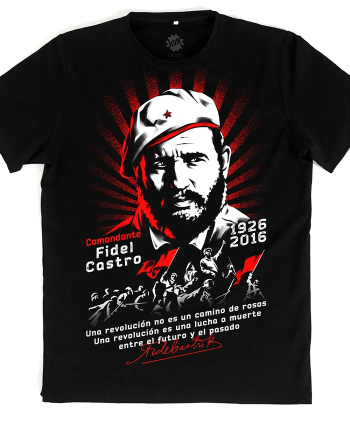 T-shirt with Fidel Castro. Like Klim Sanych - My, Art, Drawing, Artist, Painting, Illustrations, Klim Zhukov, Fidel Castro, Graphics, Portrait, Cuba, Revolution, T-shirt, 2D, Quotes, Digital, Merch, Digital drawing, Creation, Art, Propaganda, Longpost