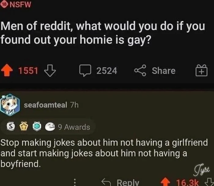 Like this, with jokes and jokes... - Askreddit, Question, Answer, Gays, friendship, Screenshot, Reddit