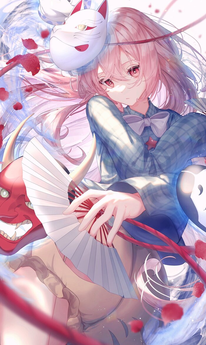 Hata no Kokoro Anime Art, , Hata no Kokoro, Touhou