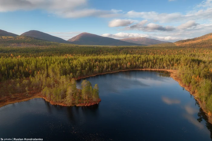 Озеро около Кандалакши - Моё, DJI, Аэросъемка, Дрон, Фотография, Пейзаж, Озеро