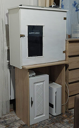 DIY fume hood for a photopolymer 3D printer. There is literally no resin smell at all. Maybe someone will find it useful - My, Photopolymer printing, With your own hands, Longpost, Needlework without process, 3D printer