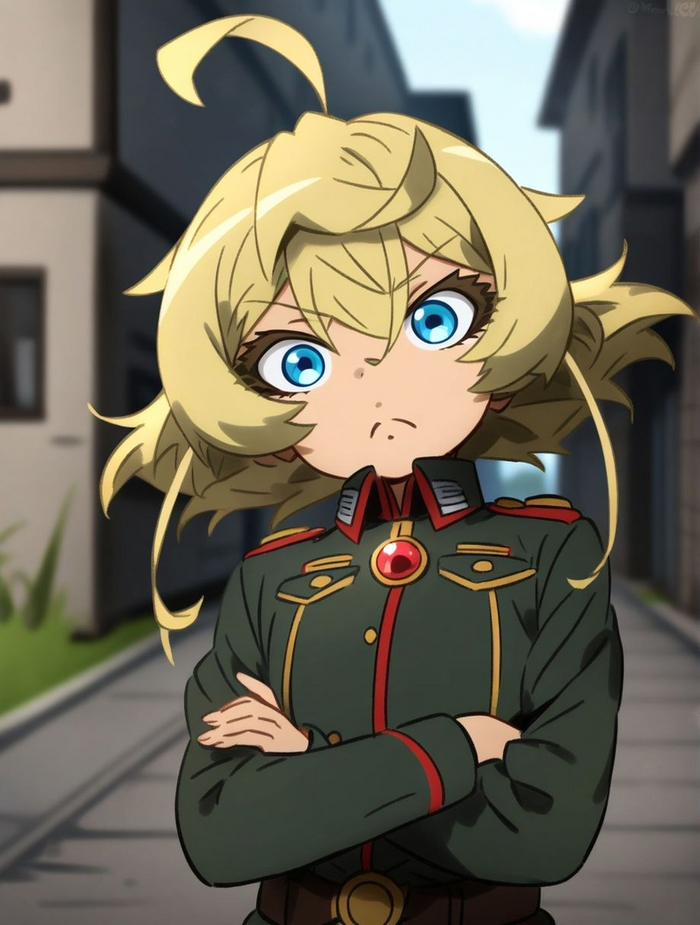   ,  , , Anime Art, Animal Ears, Tanya Degurechaff, 
