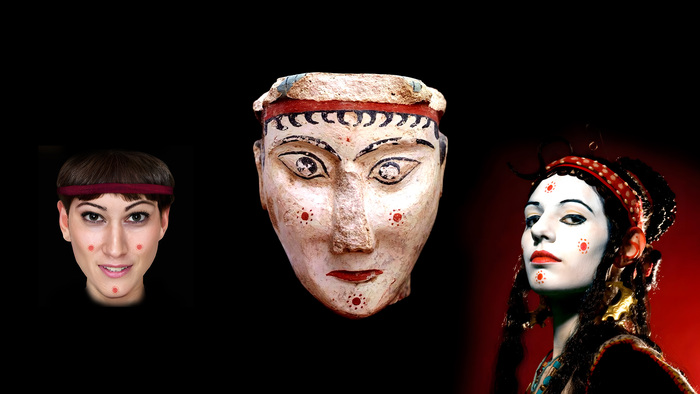 Голова из Микен, фрагмент статуи женщины (?), 13 век до н.э., Национальный музей в Афинах. Вот такой вот модный образ в стиле Елены Прекрасной и сенатора Падме Амидалы.