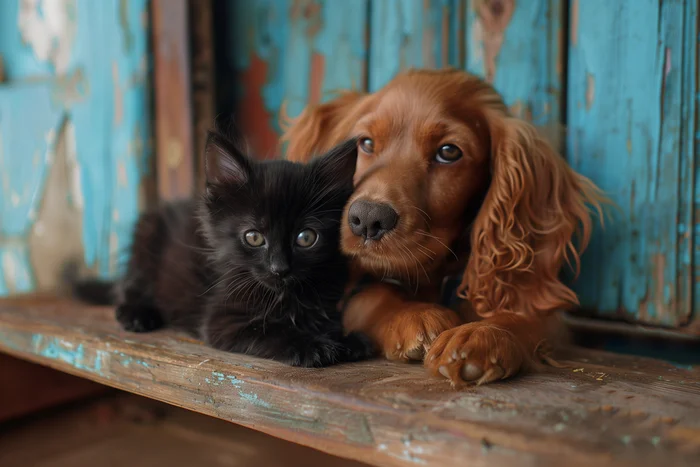 Spaniel paternal instinct - Spaniel, Dog, cat, Animals, Story, Author's story, Yandex Zen, Yandex Zen (link), Longpost