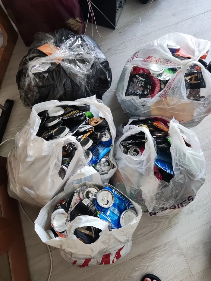 I donated a lot of energy drink cans - My, Aluminum can, Disposal, Separate garbage collection, Rise in prices, Inflation, Longpost