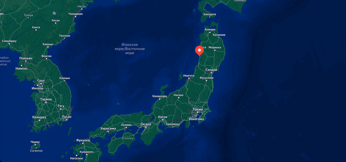 Никахо на карте Японии