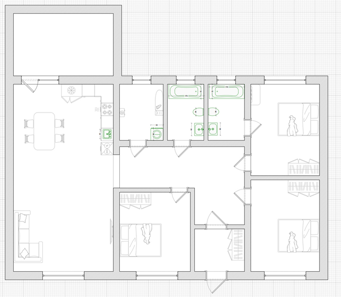 Расстановка мебели