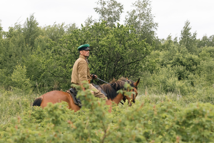 Конный патруль советских пограничников