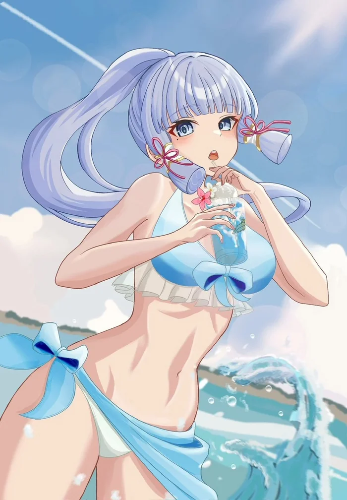 Ayaya - Kamisato Ayaka (Genshin Impact), Genshin impact, Hips, Anime art, Anime, Twitter, Swimsuit