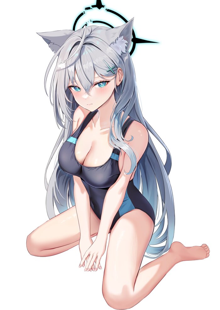 Shiroko Anime Art, , Blue Archive, Shiroko Terror, Animal Ears, , Twitter ()