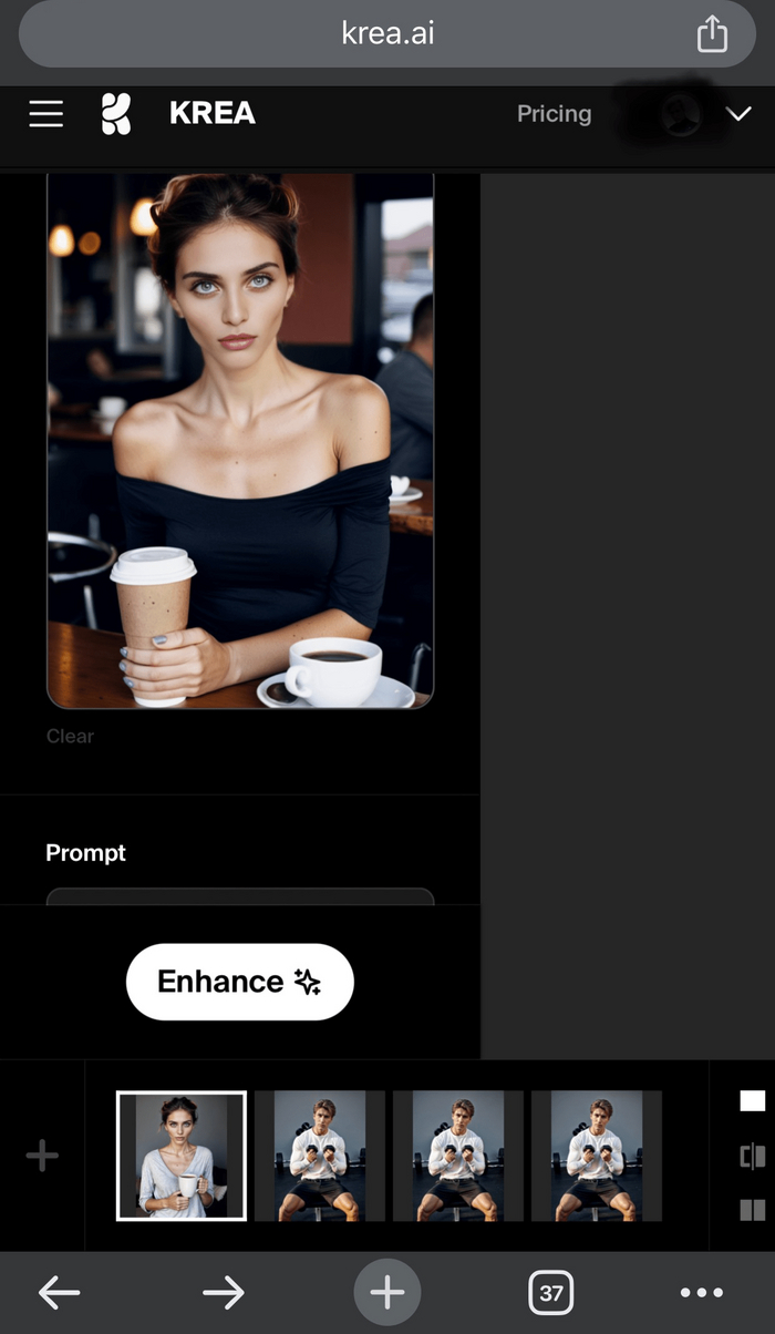 Девушка модель, созданная при помощи ИИ