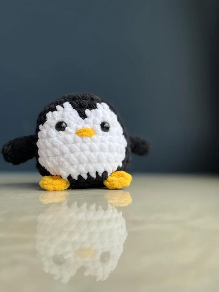 Look what a little penguin - My, Knitting, Needlework, Longpost, Needlework without process