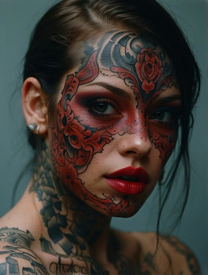 Tattoo - My, Art, Images, Girl with tattoo, Tattoo, Telegram (link), The photo, Neural network art