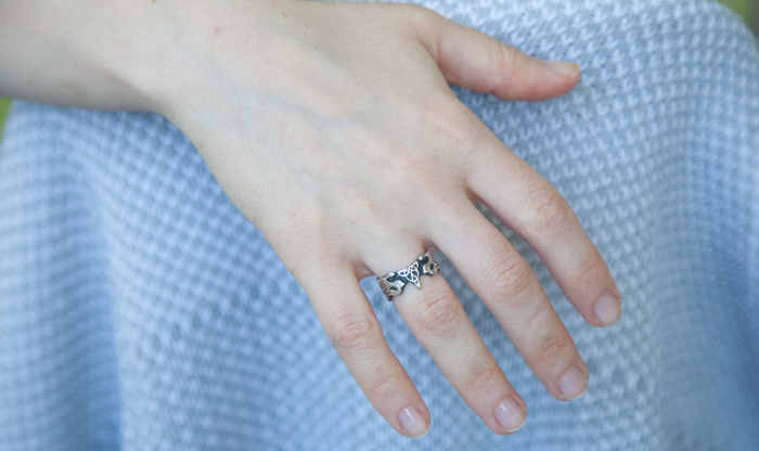 Колечко кельтские волки в нейзильбере (сейчас льем только латунь)