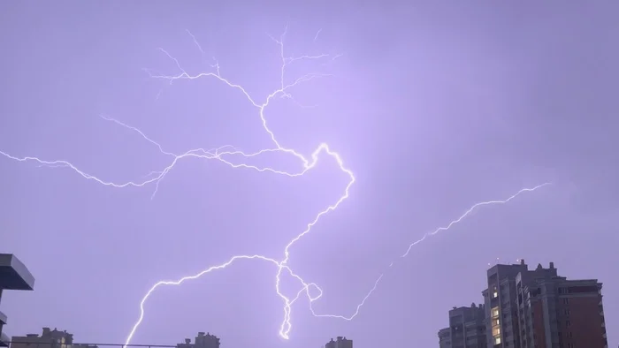 Beautiful picture - My, Thunderstorm, Rain, Lightning, Saint Petersburg, Video