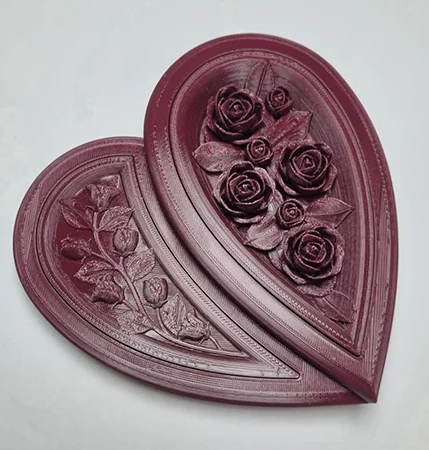 Ufff...Yesterday I printed a beautiful heart box on a 3D printer :))) - My, With your own hands, 3D печать, 3D printer, Longpost, Needlework without process