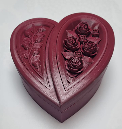 Ufff...Yesterday I printed a beautiful heart box on a 3D printer :))) - My, With your own hands, 3D печать, 3D printer, Longpost, Needlework without process