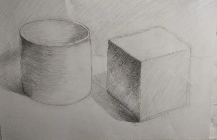 Month - My, Pencil drawing, Drawing lessons, Still life, Longpost